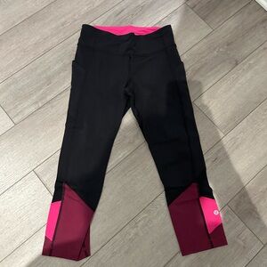 lululemon athletica Black and Pink Leggings
